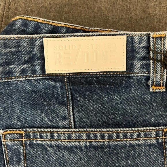 Re/done x Solid and Striped Women's NWT Pintuck Denim Shorts 70s size 30 - Picture 9 of 11